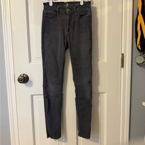 7 For All Mankind Dark Gray Skinny Jeans